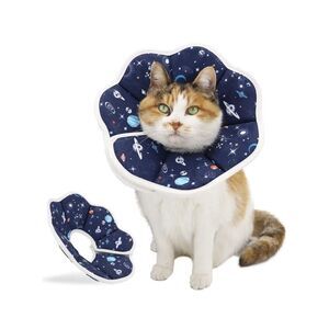 NEW Soft Cat Cone,Adjustable Cat Recovery Collar After Surgery M